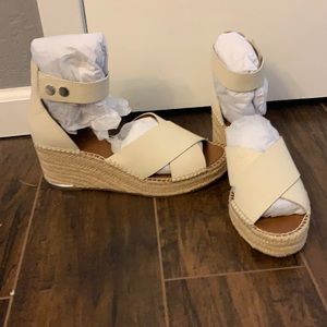 Brand new white wedges